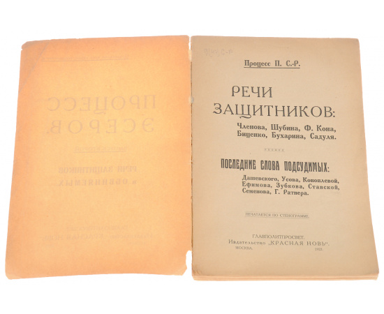 Процесс эсеров. Выпуск 2. Речи защитников и обвиняемых