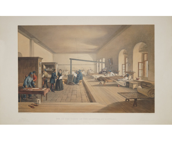 Walker E., лит. Сюжет Крымской войны: Одна из палат госпиталя в Ускюдаре / One of the wards of the Hospital at Scutari.