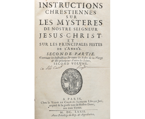 Instructions Chrestiennes sur les Mysteres de Nostre Seigneur Jesus-Chtist et sur les Principales Festes de l'Anne'e (комплект из 2 книг)