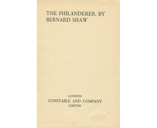The Philanderer книга