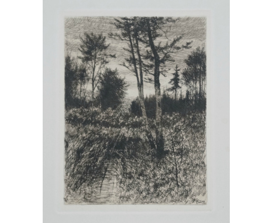 Weichberger E., худ. Лесной пейзаж.