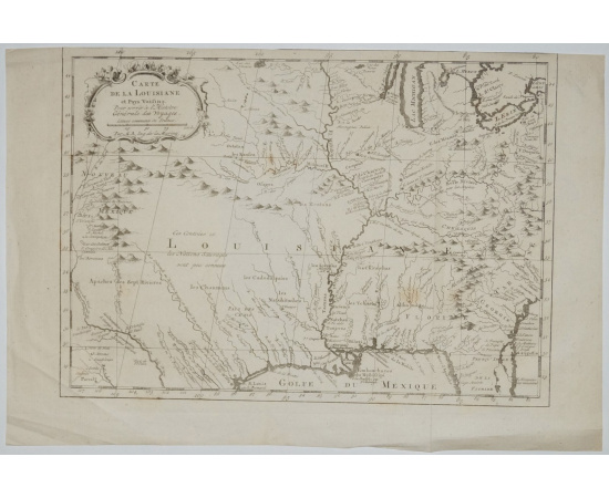 Карта Луизианы и соседних земель. Из Всемирной истории путешествий / Carte de la Louisiane et Pays Voisins. Pour lHistoire Generale des Voyages