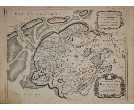 Сеньория Западной Фрисландии Нидерланды, разделенная на три части, подразделяющиеся на юрисдикции: Карта / La Seignevrie dOvest-Frise, ou Frise Occidentale, div